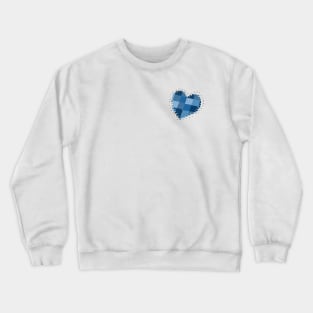 checkered heart Crewneck Sweatshirt